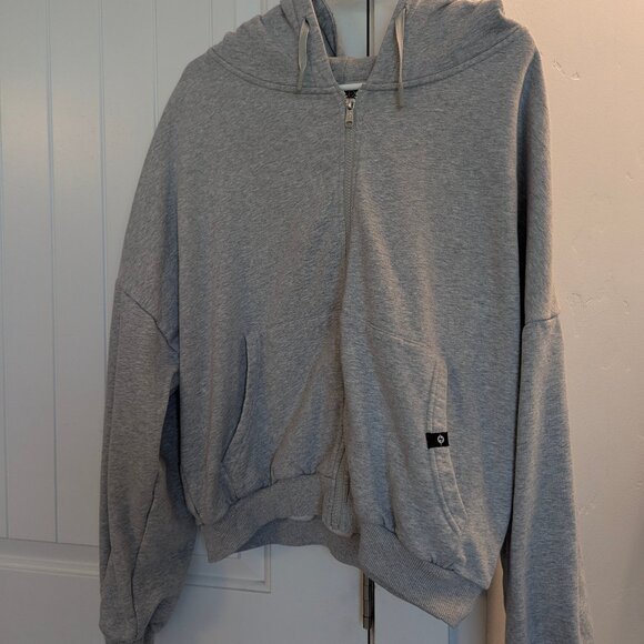 Popflex Zip Cloud Hoodie S/M in Heather Gray - Picture 2 of 6